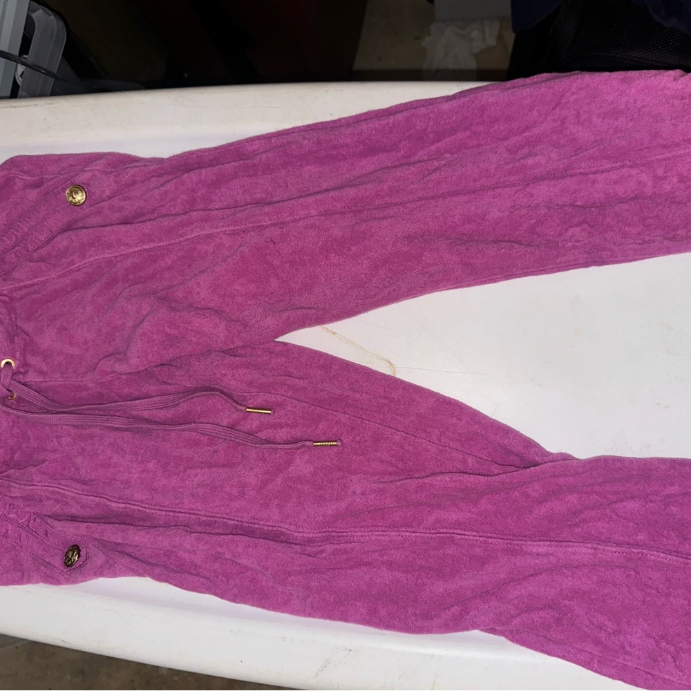Juicy Couture Pink Velour Track Pants
